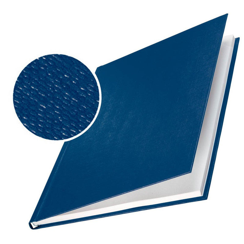 10 Buchbindemappen Hard Cover, 141-175 Blätter 80g/m² A4 17,5 mm, Blau