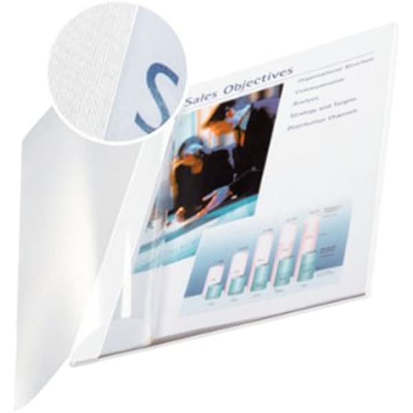 10 Buchbindemappen SoftCover A4, 14 mm 106-140 Blätter 80g/m², Weiß