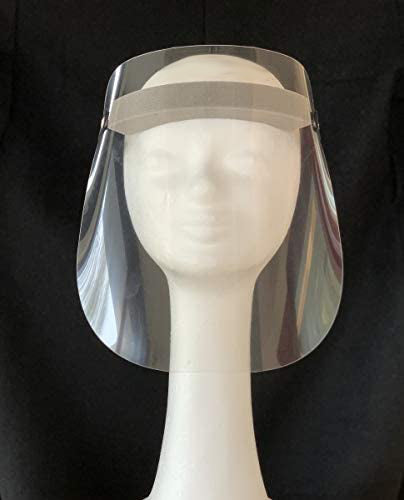 Gesichtsschutz aus Kunststoff mit klarem Visier, Augen- und Mundschutz