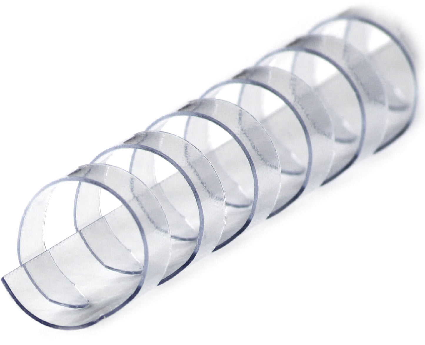 Plastikbinderücken 21 Ringe 19mm transparent