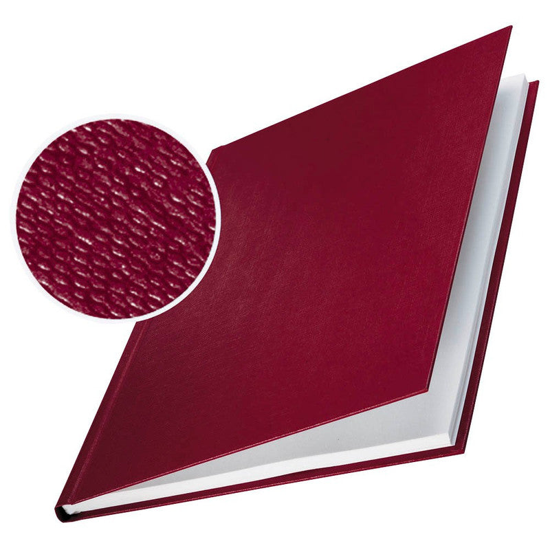 10 Buchbindemappen Hard Cover 211-245 Blätter 80g/m² A4 24,5mm Bordeaux