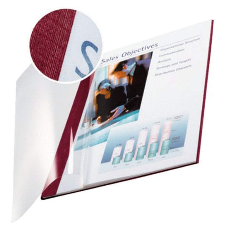 10 Buchbindemappen SoftCover A4 14mm 106-140 Blätter 80g/m² Bordeaux