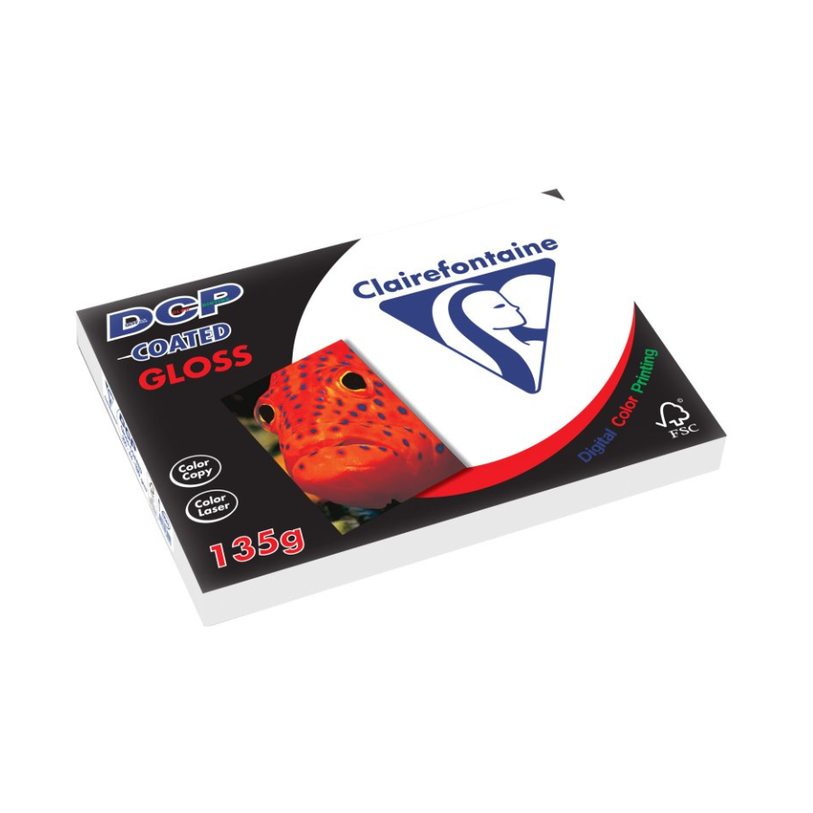 DCP coated Paper 135 g/m² DIN A4 für briliante Farblaseraudrucke von Clairefontaine (250 Blatt)