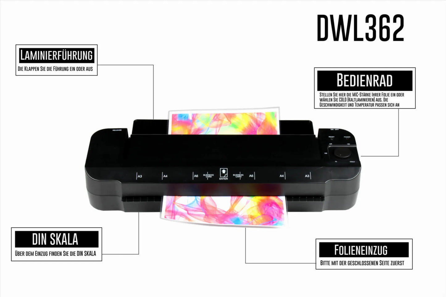 LMG DWL-362 Laminiergerät - DIN A3, 340 mm Arbeitsbreite