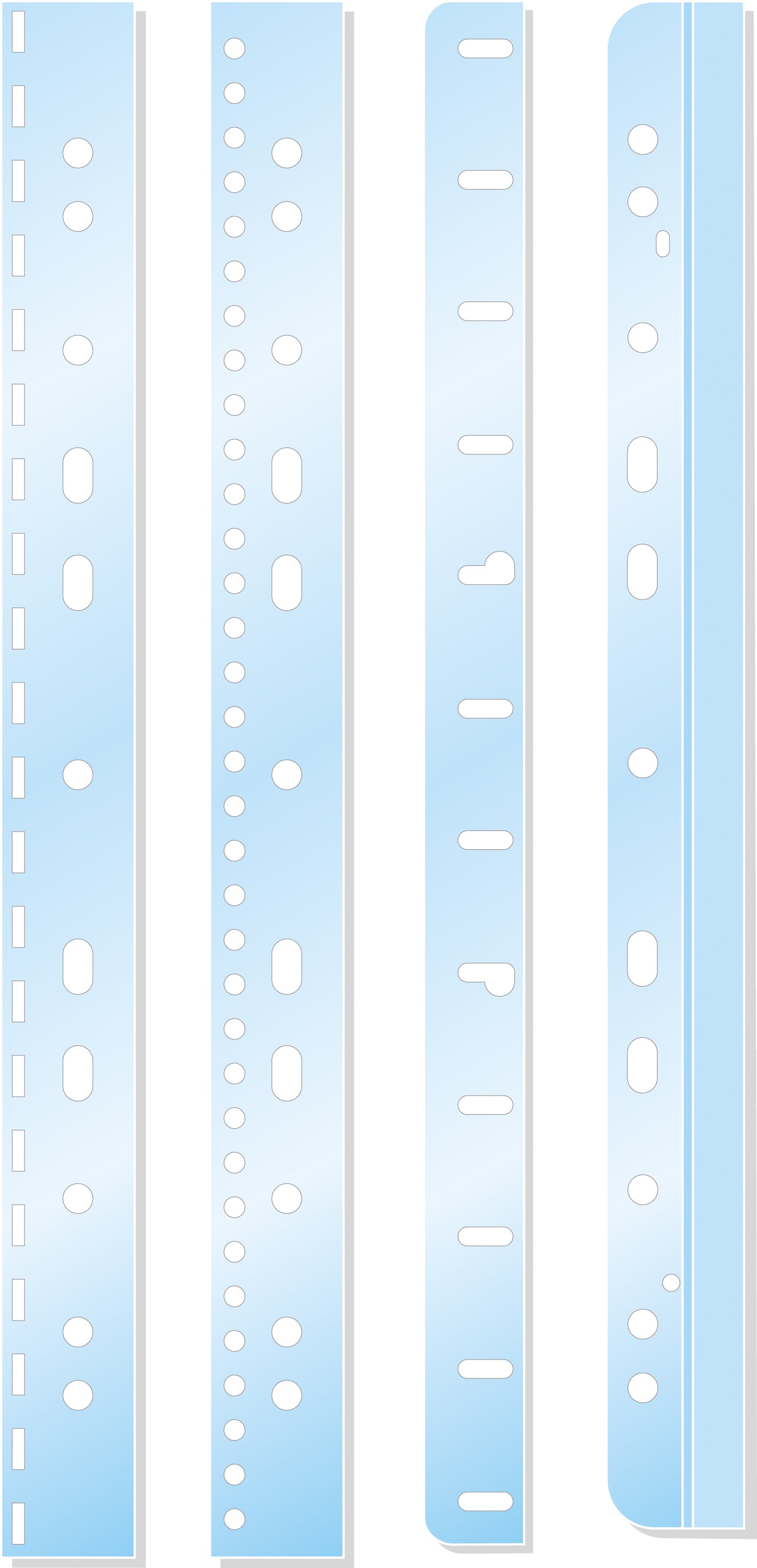 100 selbstklebende Abheftstreifen 125 mm lang