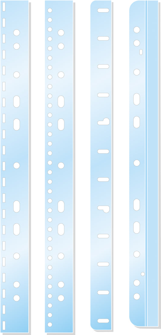 100 selbstklebende Abheftstreifen A4 125 micron (297 x 25 mm)
