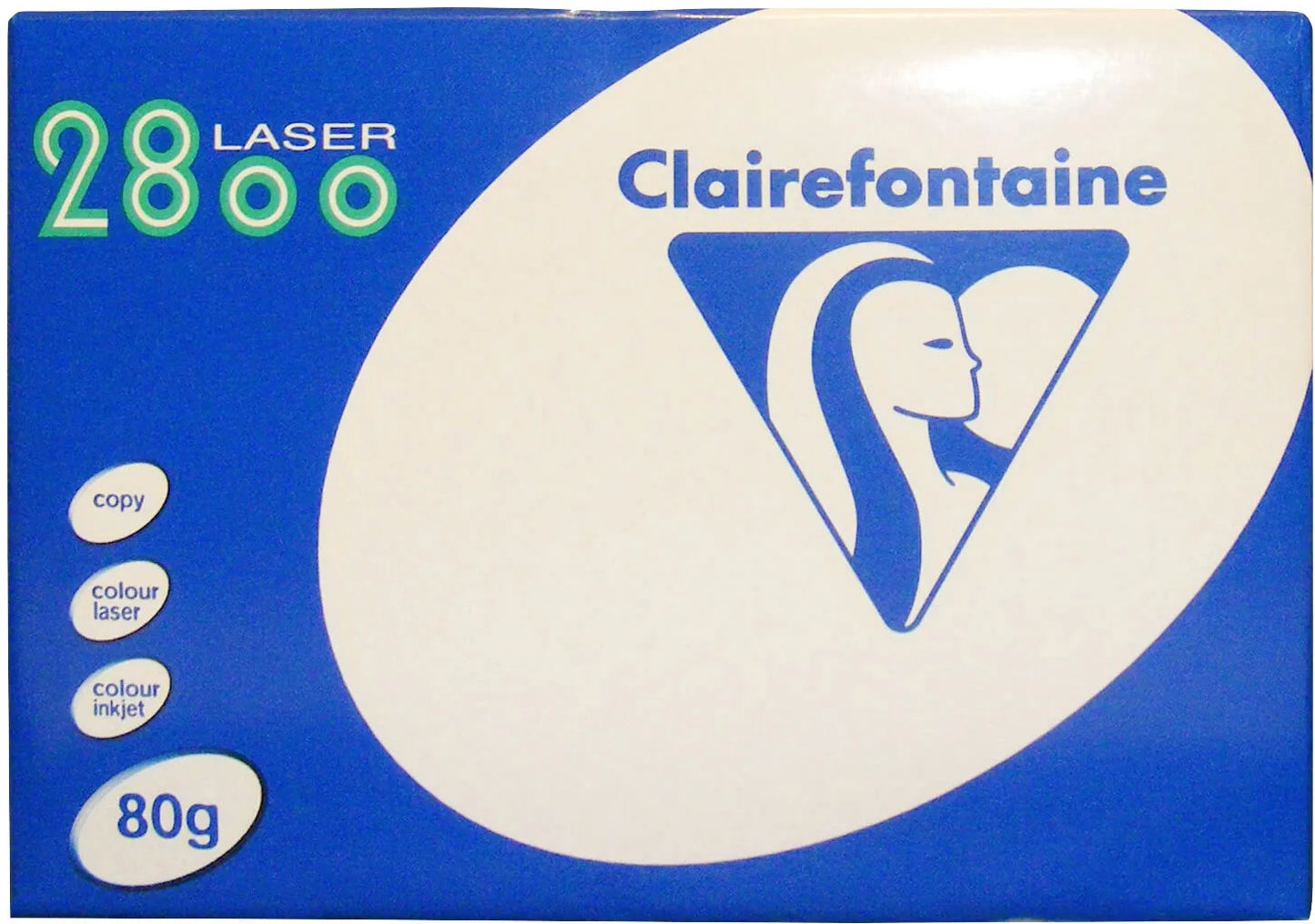 500 Blatt Kopierpapier für Laserdrucker, Clairefontaine 2800 DIN A4 80g/m² hochweiss